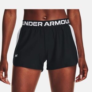 Under Armour Play Up Side Stripe Athletic Shorts Black Small